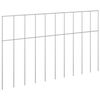 vidaXL Panneau de cl&ocirc;ture de jardin 24 pcs Acier galvanis&eacute; Argent&eacute;