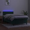 vidaXL Sommier &agrave; lattes de lit avec matelas LED Vert fonc&eacute; 100x200 cm