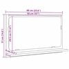 vidaXL &Eacute;tag&egrave;re Miroir Ch&ecirc;ne noir 60 x 10,5 x 37 cm Bois d'ing&eacute;nierie
