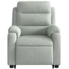 vidaXL Fauteuil inclinable Gris clair Velours
