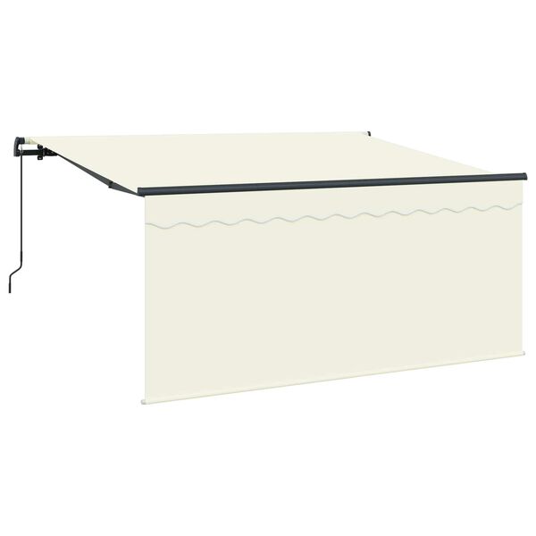 vidaXL Auvent R&eacute;tractable Cr&egrave;me 300 x 200 cm Polyester et Aluminium