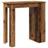 vidaXL Table de bar et &eacute;tag&egrave;re de rangement vieux bois 102x50x103,5 cm