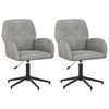 vidaXL Chaises de bureau pivotantes 2 pc Velours 54 x 55 x 90 cm