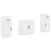 vidaXL Ensemble de 2 meubles de salle de bain HOORN Blanc brillant