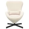 vidaXL Fauteuil &oelig;uf Cr&egrave;me 63 x 73 x 90 cm tissu