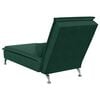 vidaXL Chaise longue de massage avec traversin vert fonc&eacute; velours