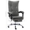 vidaXL Chaise de bureau Anthracite Similicuir