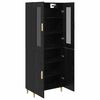 vidaXL Haut Armoire Ch&ecirc;ne noir 69,5 x 34 x 180 cm