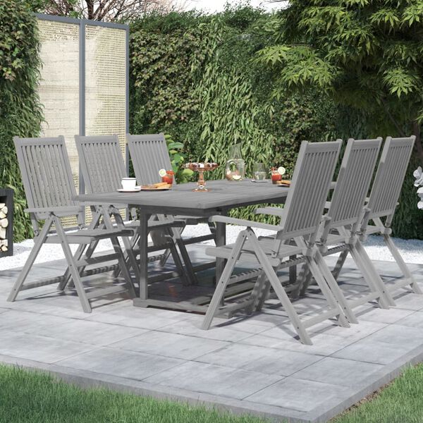 vidaXL Ensemble &agrave; manger de jardin 7 pcs Bois d'acacia massif