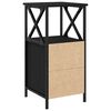 vidaXL Cabinet de chevet avec tiroir Ch&ecirc;ne noir 34 x 35,5 x 70 cm