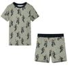 vidaXL Pyjamas &agrave; manches courtes pour enfants kaki clair 92