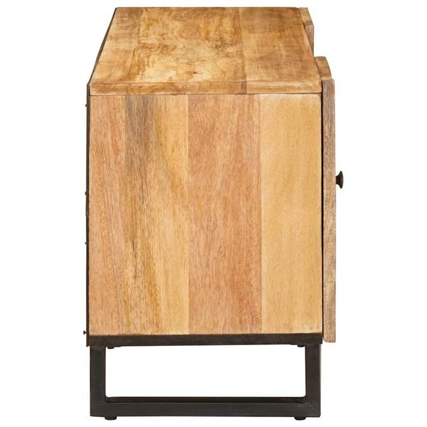 vidaXL Meuble TV Marron 105 x 33 x 46 cm Bois de mangue massif