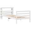vidaXL Cadre de lit sans matelas blanc 75x190 cm bois de pin massif
