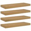 vidaXL &Eacute;tag&egrave;re Murale 4 pc Marron 60 x 23,5 x 3,8 cm Bois d'ing&eacute;nierie