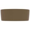 vidaXL Lavabo rond de luxe Cr&egrave;me mat 40x15 cm C&eacute;ramique