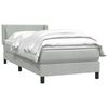 vidaXL Sommier &agrave; lattes de lit et matelas gris clair 90x220 cm velours