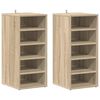 vidaXL Armoires &agrave; chaussures 2 pcs Ch&ecirc;ne Sonoma Bois d'ing&eacute;nierie