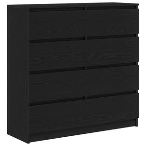 vidaXL Buffet ch&ecirc;ne noir 100x35x99 cm bois d'ing&eacute;nierie