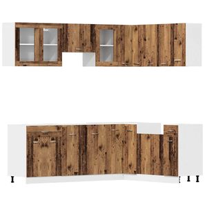 vidaXL Ensemble de 11 meubles de cuisine Lyon en bois d'ing&eacute;nierie