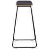 vidaXL Tabourets de bar lot de 6 noir similicuir