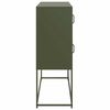 vidaXL Buffet vert olive 100,5x39x107 cm acier laminé à froid