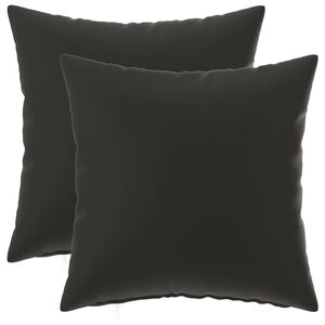 vidaXL Housse de coussin 2 pcs HEERLEN Noir 30 x 30 cm Polyester