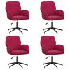 vidaXL Chaises de bureau pivotantes 4 pc Velours 54 x 55 x 90 cm