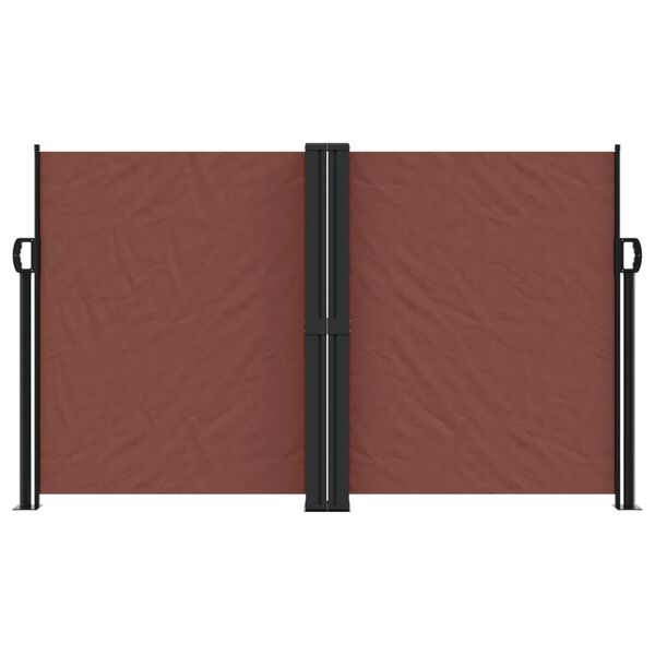 vidaXL Auvent latéral rétractable marron 140x1200 cm