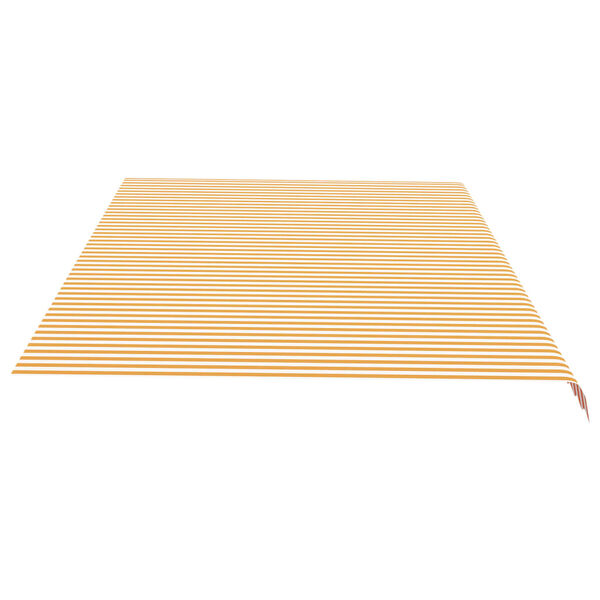 vidaXL Tissu de remplacement pour auvent Jaune et blanc 6x3,5 m