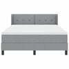 vidaXL Lit &agrave; ressorts avec matelas Gris clair 200 x 140 cm Polyester