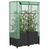 vidaXL Jardini&egrave;re sur&eacute;lev&eacute;e avec housse aspect rotin 80x40x138 cm