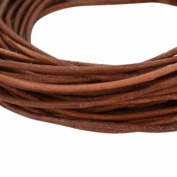 vidaXL Corde en Cuir Marron Clair Ø3 mm x 50 m Cuir