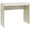 vidaXL Bureau Blanc et ch&ecirc;ne sonoma 90x40x72 cm Bois d'ing&eacute;nierie
