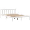 vidaXL Lit biblioth&egrave;que sans matelas blanc 120x200 cm bois pin massif