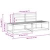 vidaXL Canap&eacute; d'ext&eacute;rieur en bout 2 Pi&egrave;ce Naturel 182,5 x 63 x 73 cm