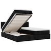 VidaXL Cadre de lit ottoman avec matelas noir 180x200cm tissu