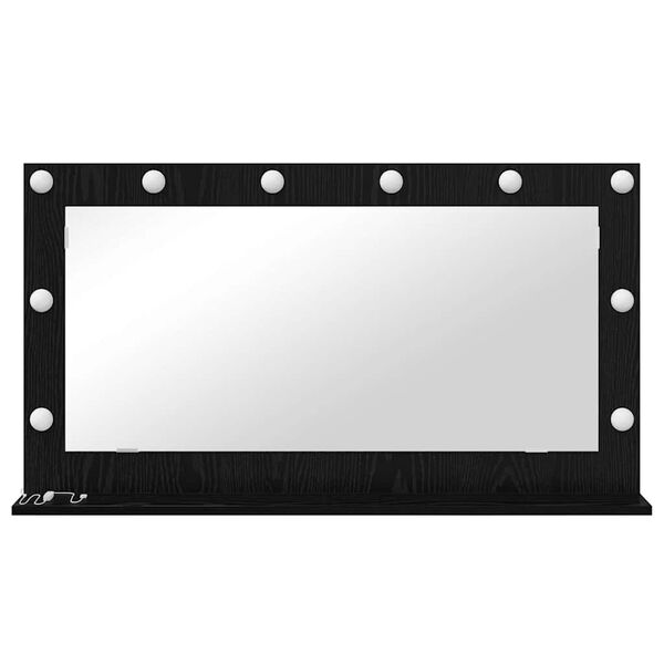 vidaXL Miroir de vanit&eacute; avec miroir Ch&ecirc;ne noir 100 x 55 x 18 cm