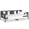 vidaXL Lit de jour sans matelas gris bois de pin massif 80x200 cm