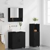 vidaXL Ensemble de mobilier de salle de bain Montage mural 3 pcs Noir