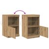 vidaXL Buffet LED Ch&ecirc;ne artisanal 41 x 37 x 67 cm Bois d'ing&eacute;nierie