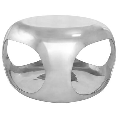 vidaXL Table basse aluminium 50x50x30 cm argenté