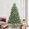 vidaXL Sapin de No&euml;l artificiel Vert 240 cm PVC et m&eacute;tal