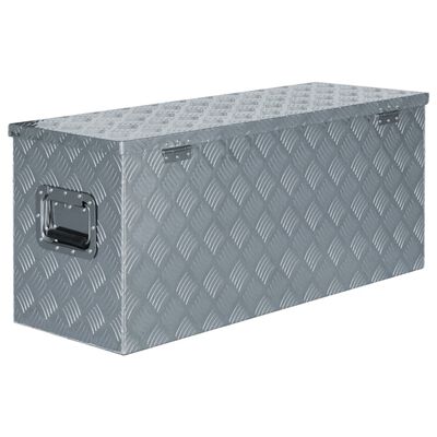 vidaXL Boîte en aluminium 90,5 x 35 x 40 cm Argenté
