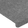 vidaXL Tapis d'escalier auto-adh&eacute;sifs 30 pcs gris 65x24,5x3,5 cm