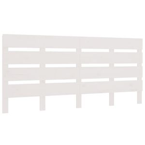vidaXL T&ecirc;te de lit Blanc 120x3x80 cm Bois massif de pin
