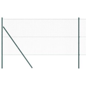 vidaXL Fixation au sol hexagonale 100 x 1,5 m Acier recouvert de PVC