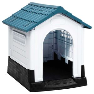 vidaXL Niche pour chien Bleu 57x68x66 cm Polypropyl&egrave;ne