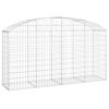 vidaXL Panier de gabions arqu&eacute; 200x50x100/120 cm Fer galvanis&eacute;