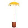 vidaXL Parasol balinais avec base 2 pi&egrave;ces Jaune