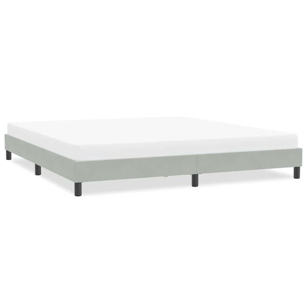 vidaXL Cadre de lit sans matelas gris clair 200x210 cm velours